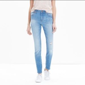 Madewell 9 high riser skinny skinny jeans step hem